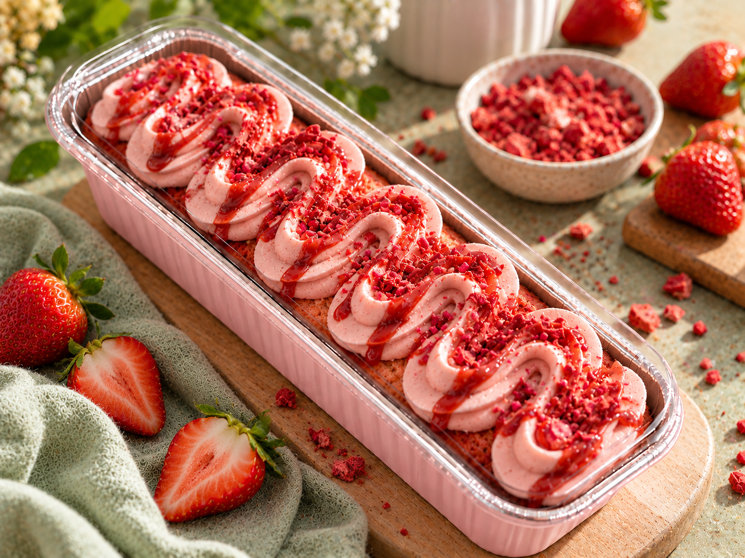 Berry Innocent (Strawberry) Mini CakeLoaf