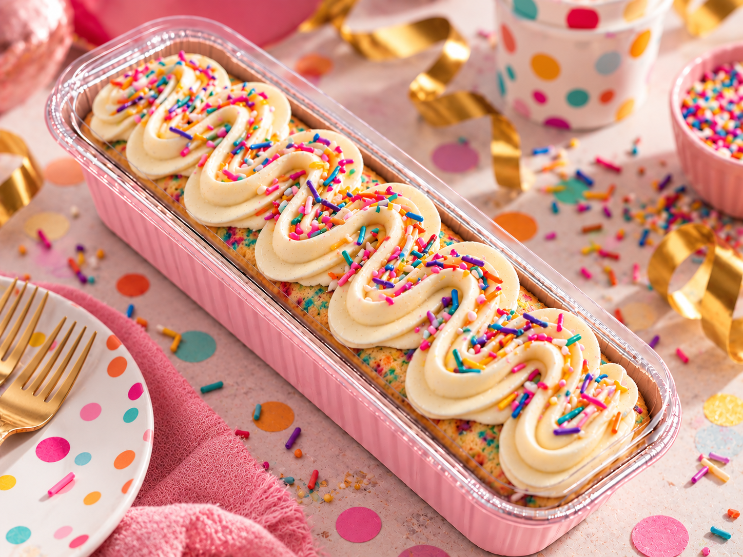Party Animal (Funfetti / Birthday Cake) Mini CakeLoaf